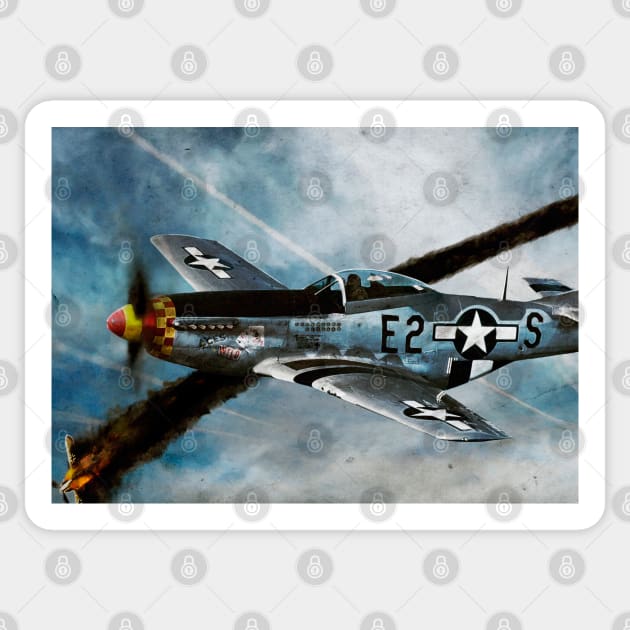 P51 Mustang Sticker by Aircraft.Lover